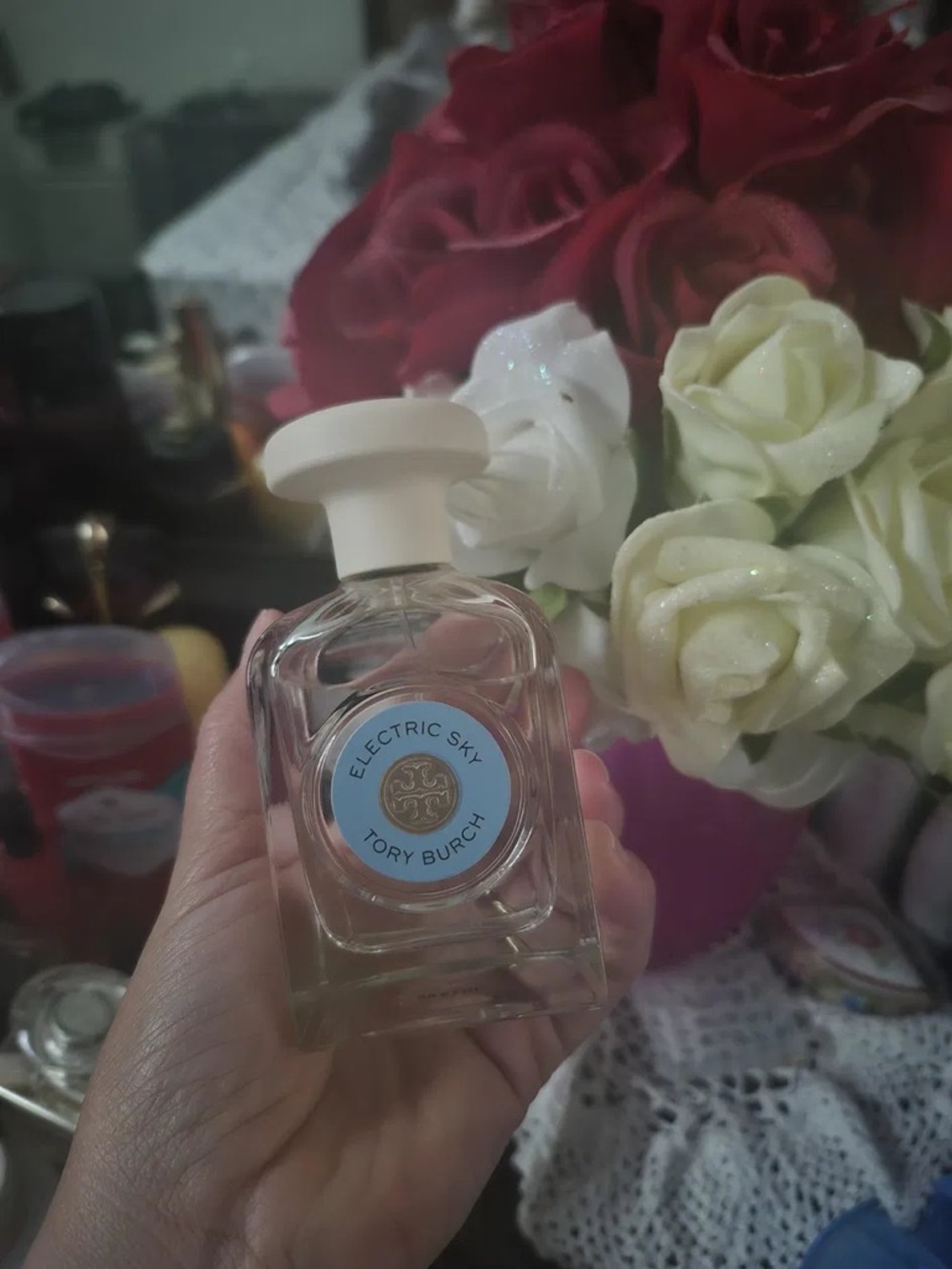 Tory Burch Electric Sky Set of 2! Travel spray GWP new